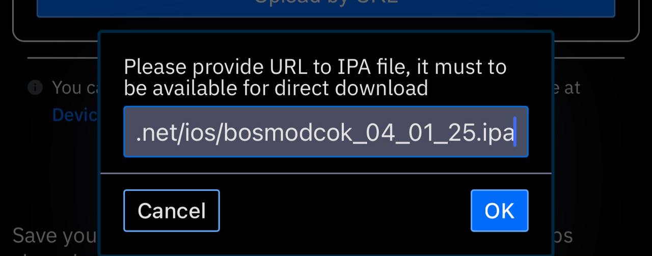Install button