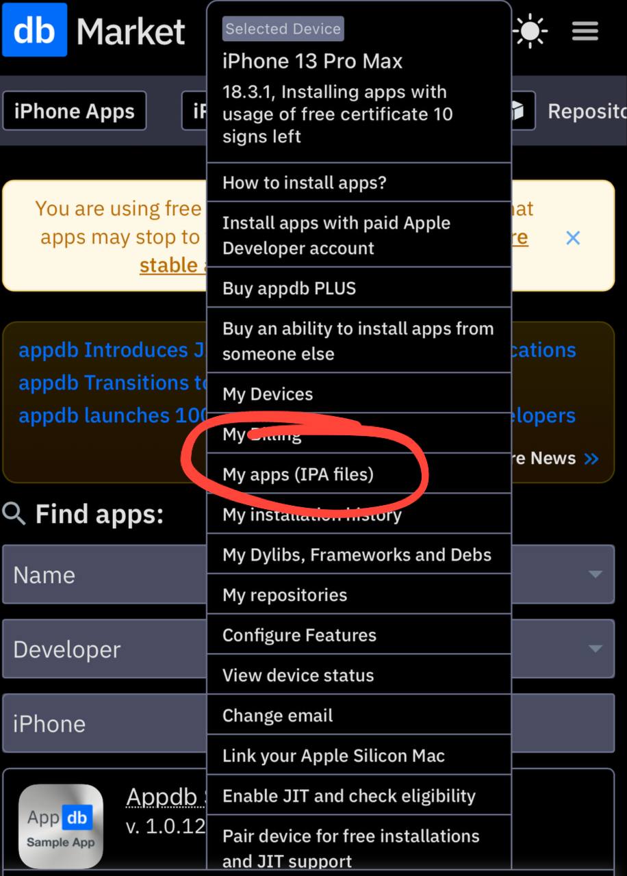 Upload options
